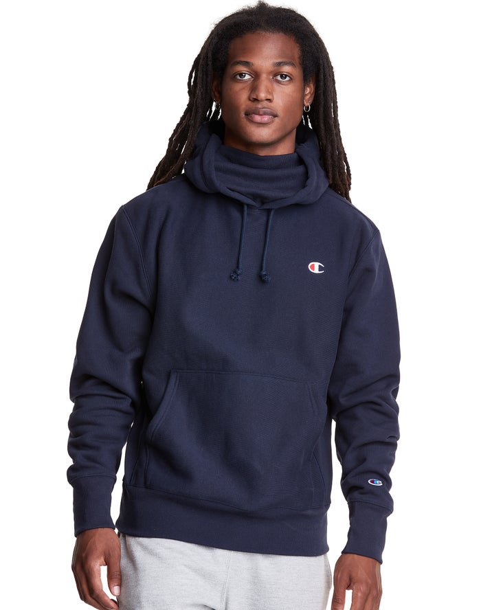 Champion Hoodie Dames - Donkerblauw - Defender Series Reverse Weave® With Attached Ribbed Inset Mask